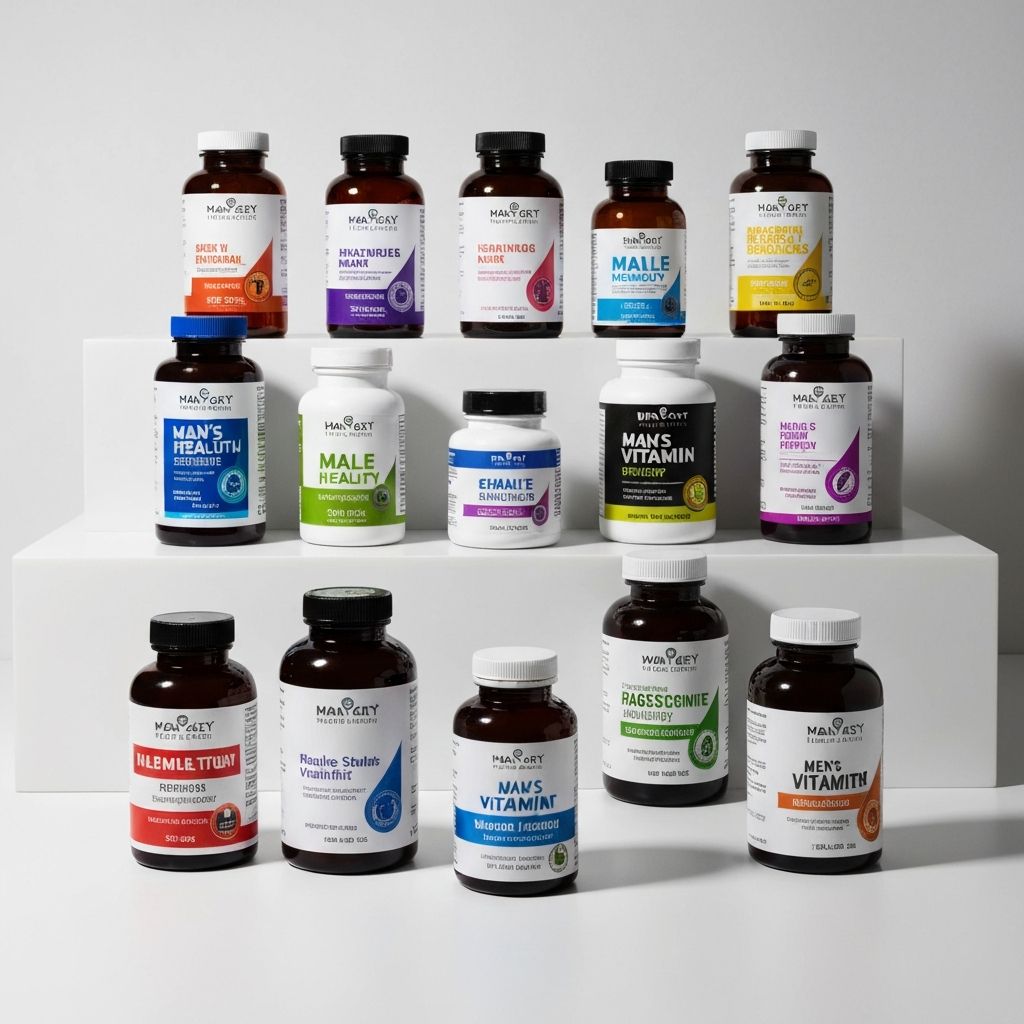 Men's wellness supplements collection