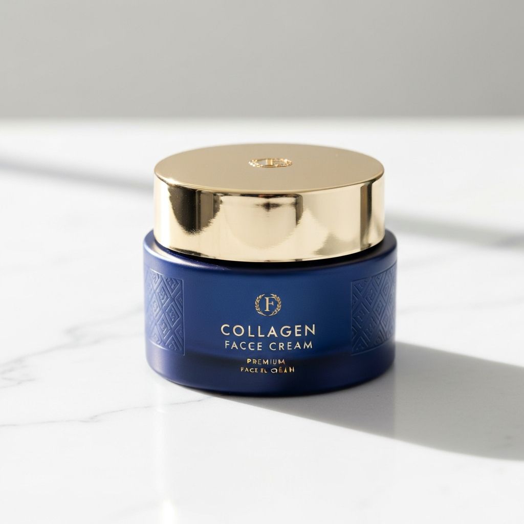 Collagen enriched face cream for women's skincare